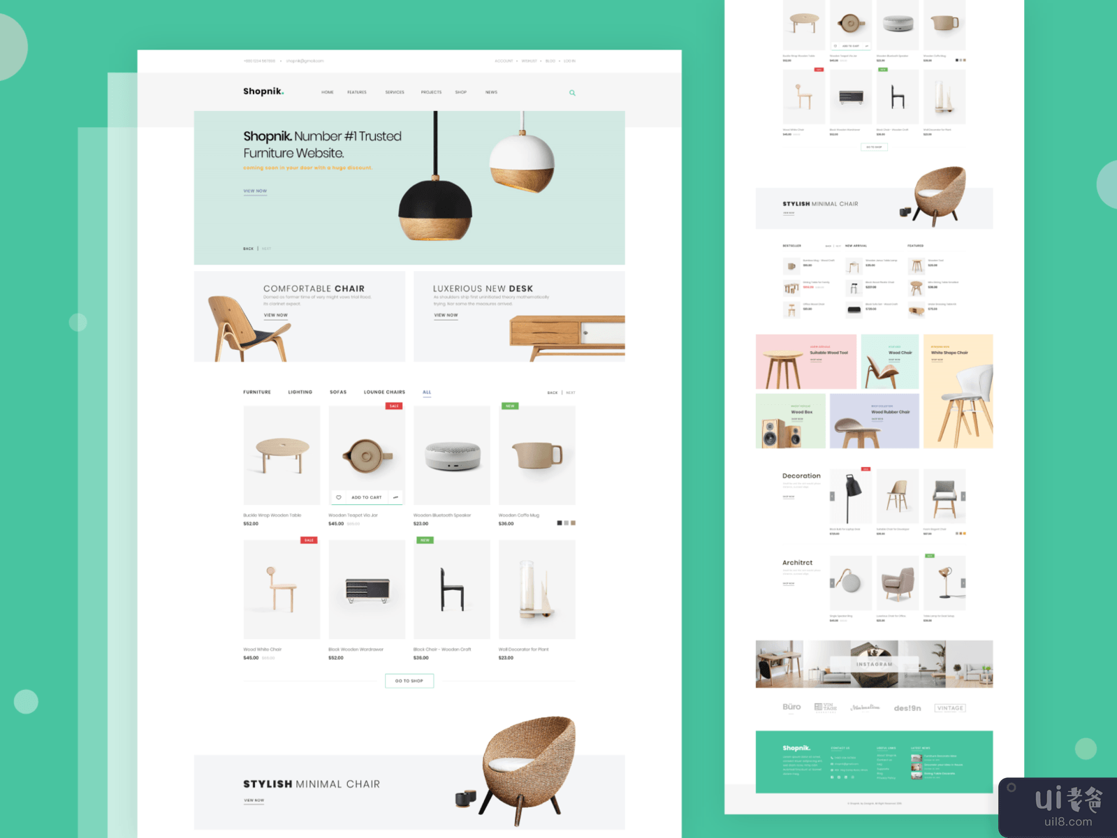Furniture e-Commerce Website Landing Page