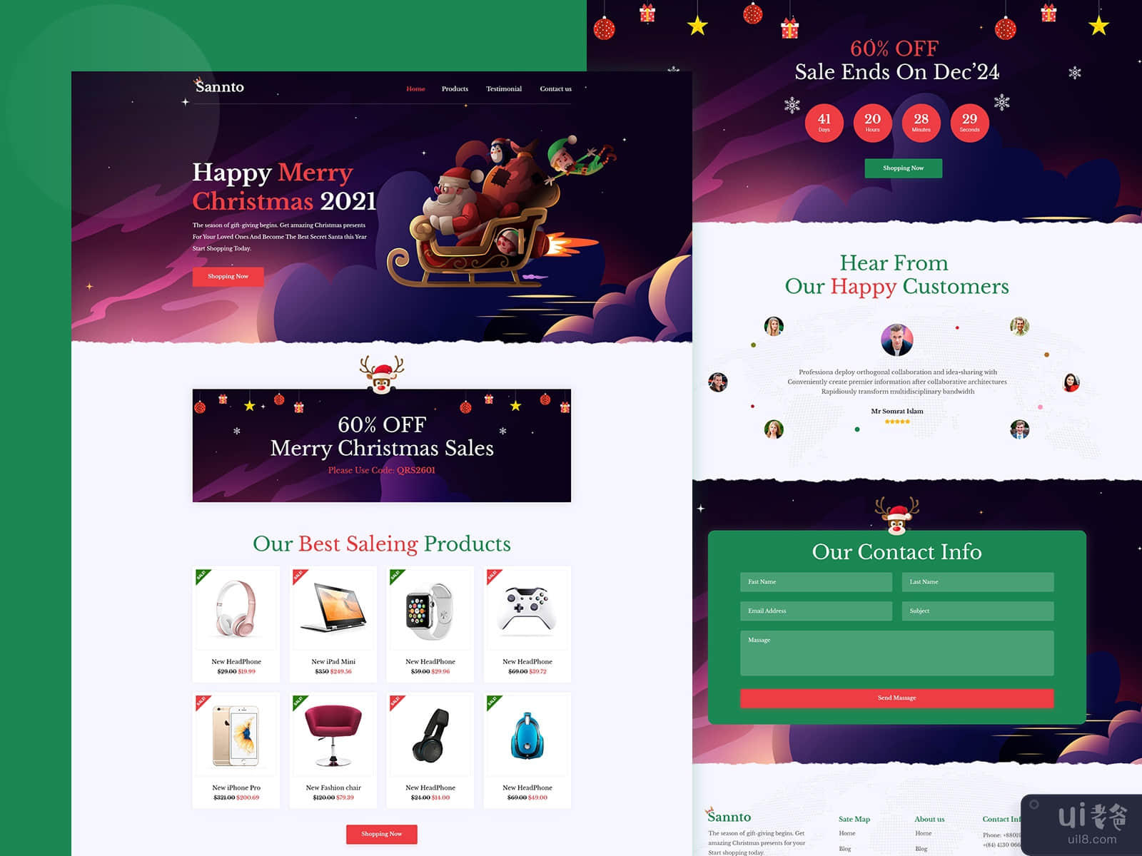 Merry Christmas Landing Page