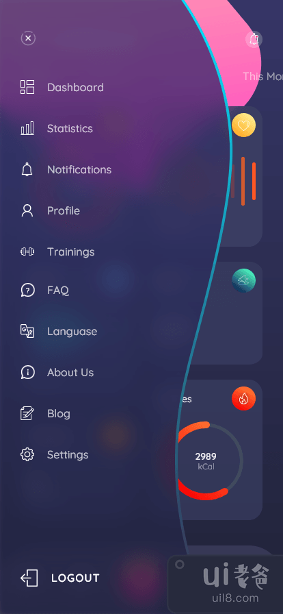 瑜伽应用程序概念-仪表板(Yoga App Concept - Dashboard)插图1