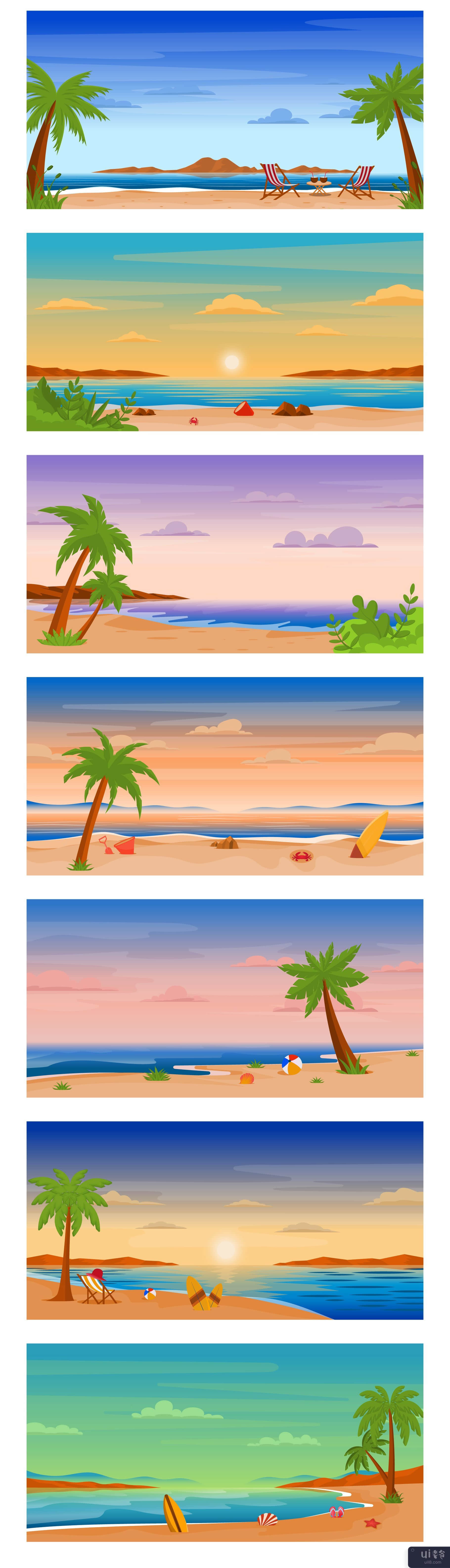 25个大海和海滩背景(25 Sea and Beach Backgrounds)插图1