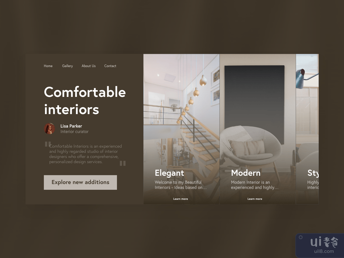 Website Header Comfortable Interiors