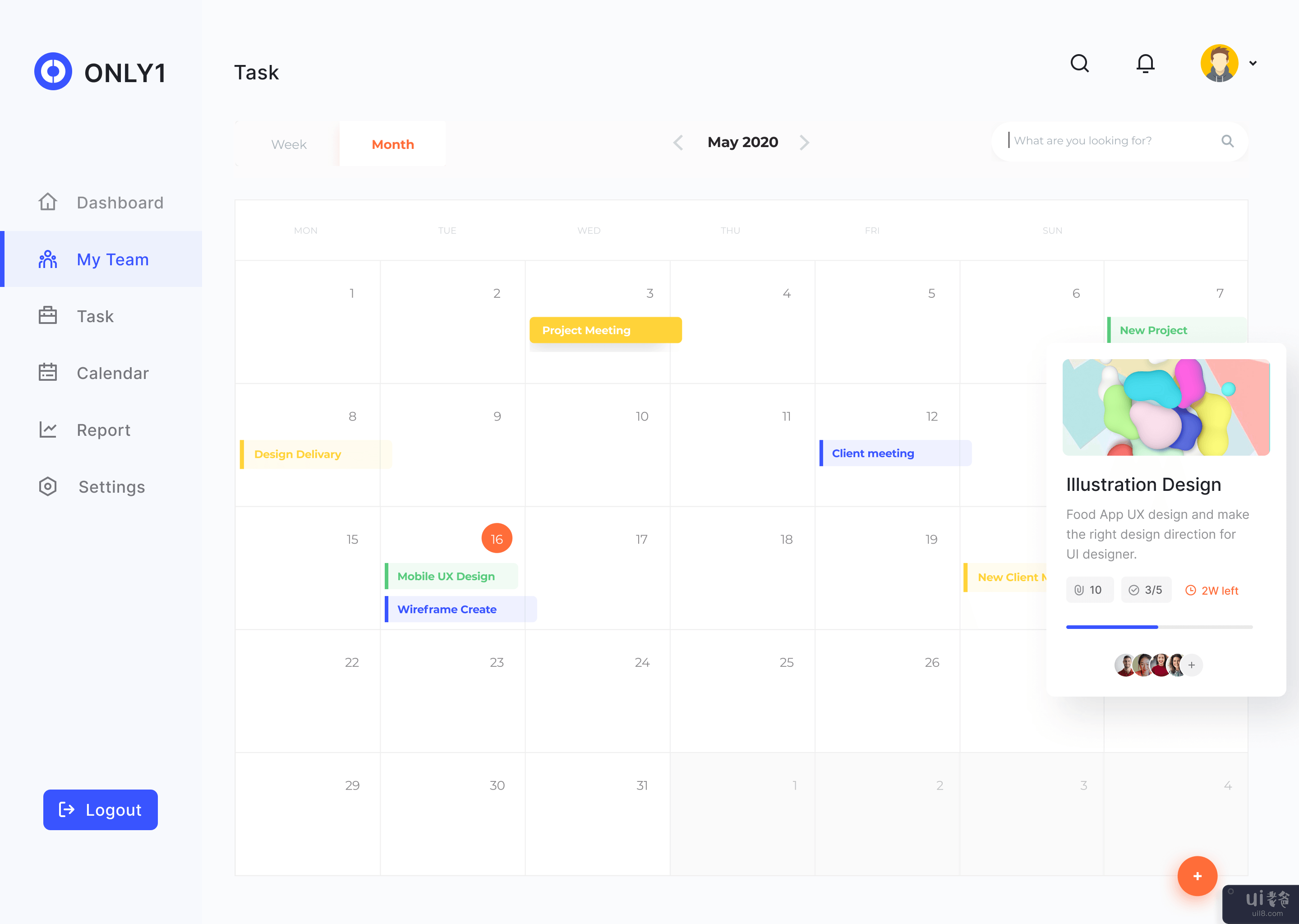团队管理仪表板(Team Management Dashboard)插图