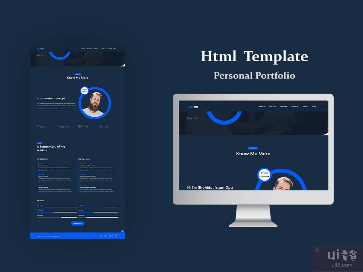 Html Template About page v2