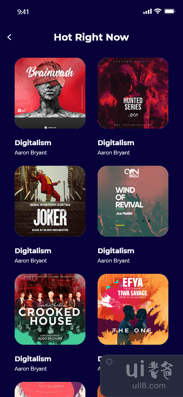 音乐应用界面(Music App Ui)插图2