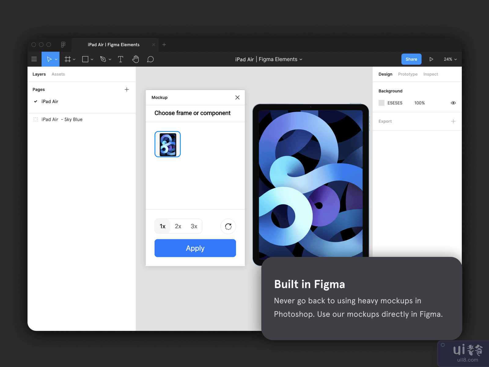 iPad Air Figma 模型(iPad Air Figma Mockups)插图2