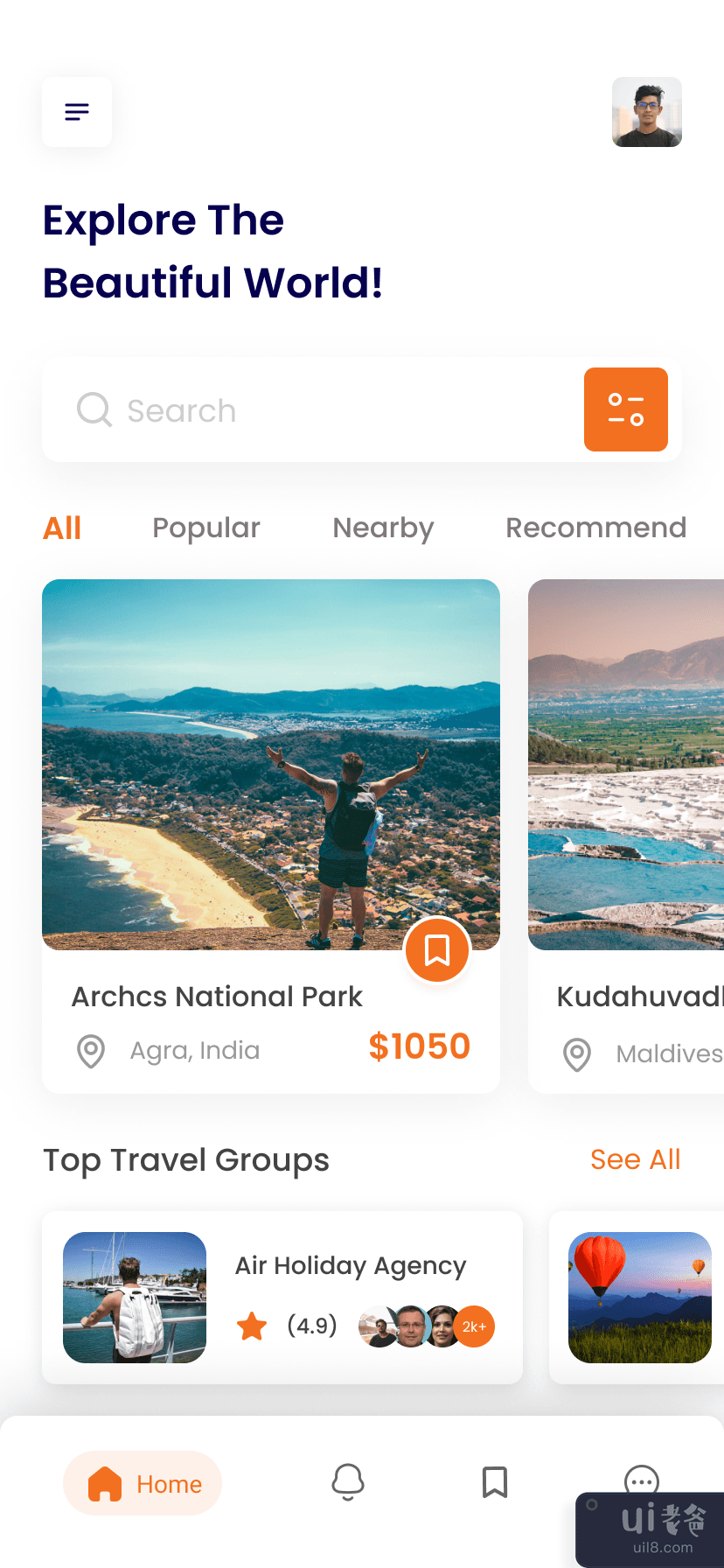 轻松旅行应用程序用户界面(Easy Travel App UI)插图
