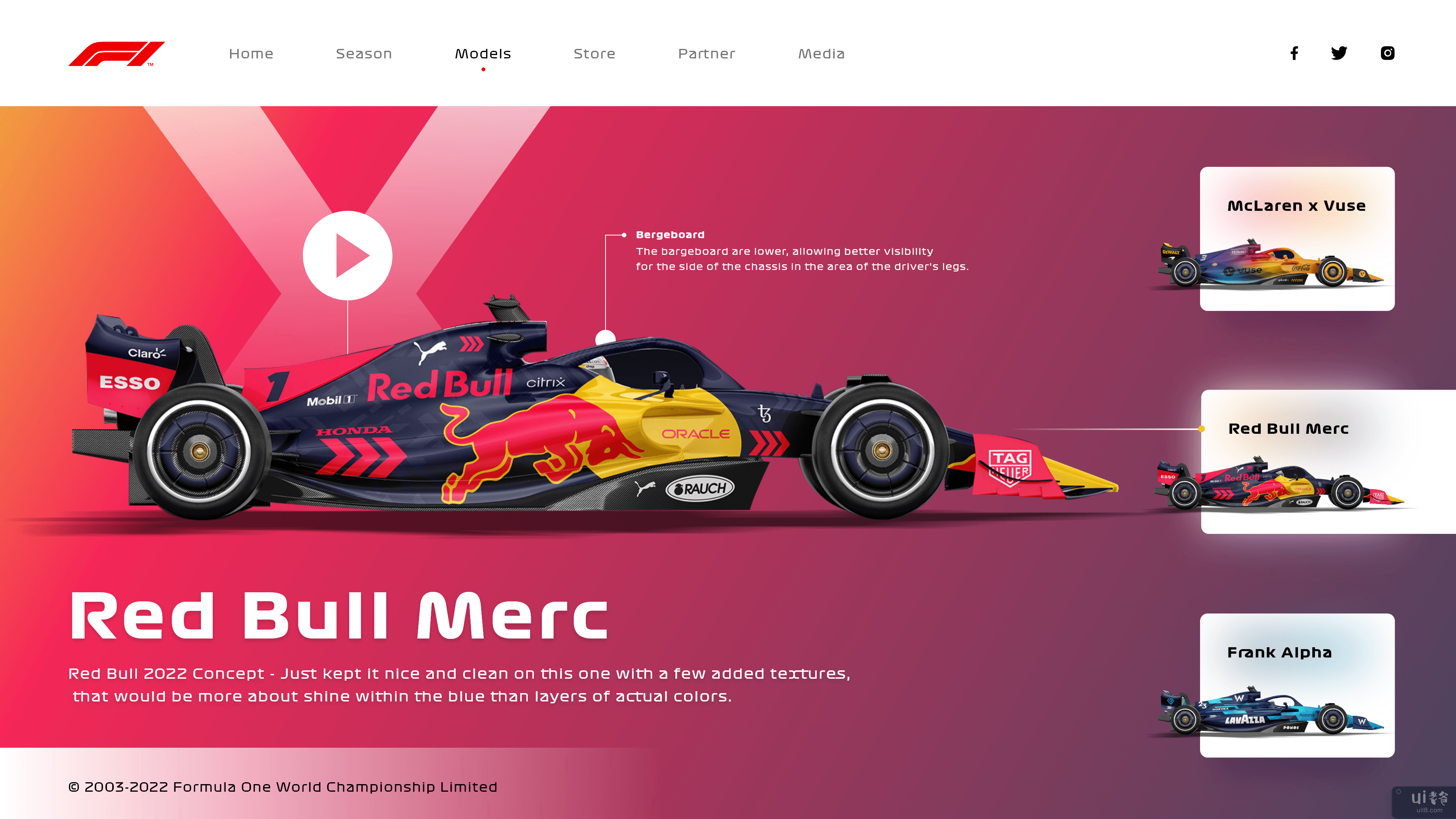 一级方程式网站重新设计 - Uplabs 挑战(Formula 1 Website Redesign - Uplabs challenge)插图