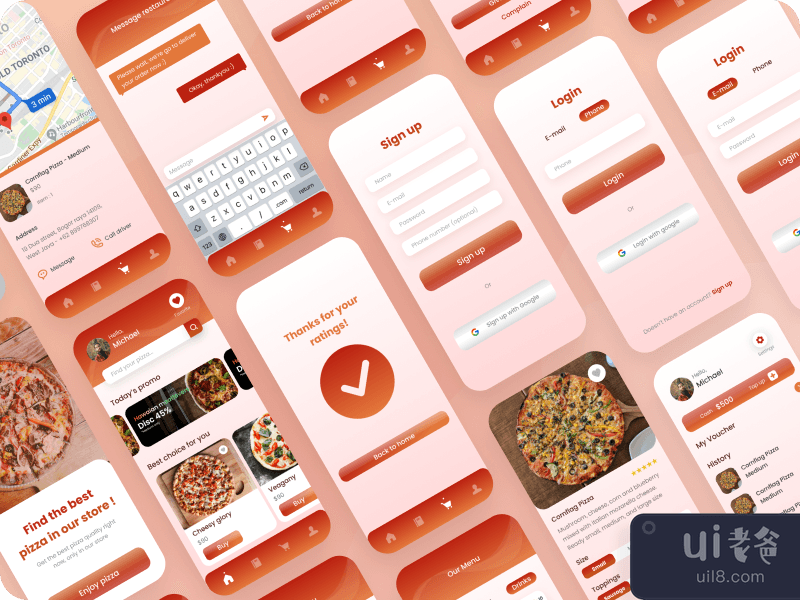 披萨外卖应用(Pizza Delivery app)插图3