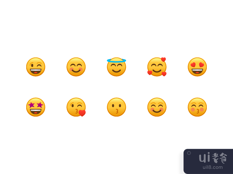 Variant Emoji Smiley Emoticon Icon Set Vector