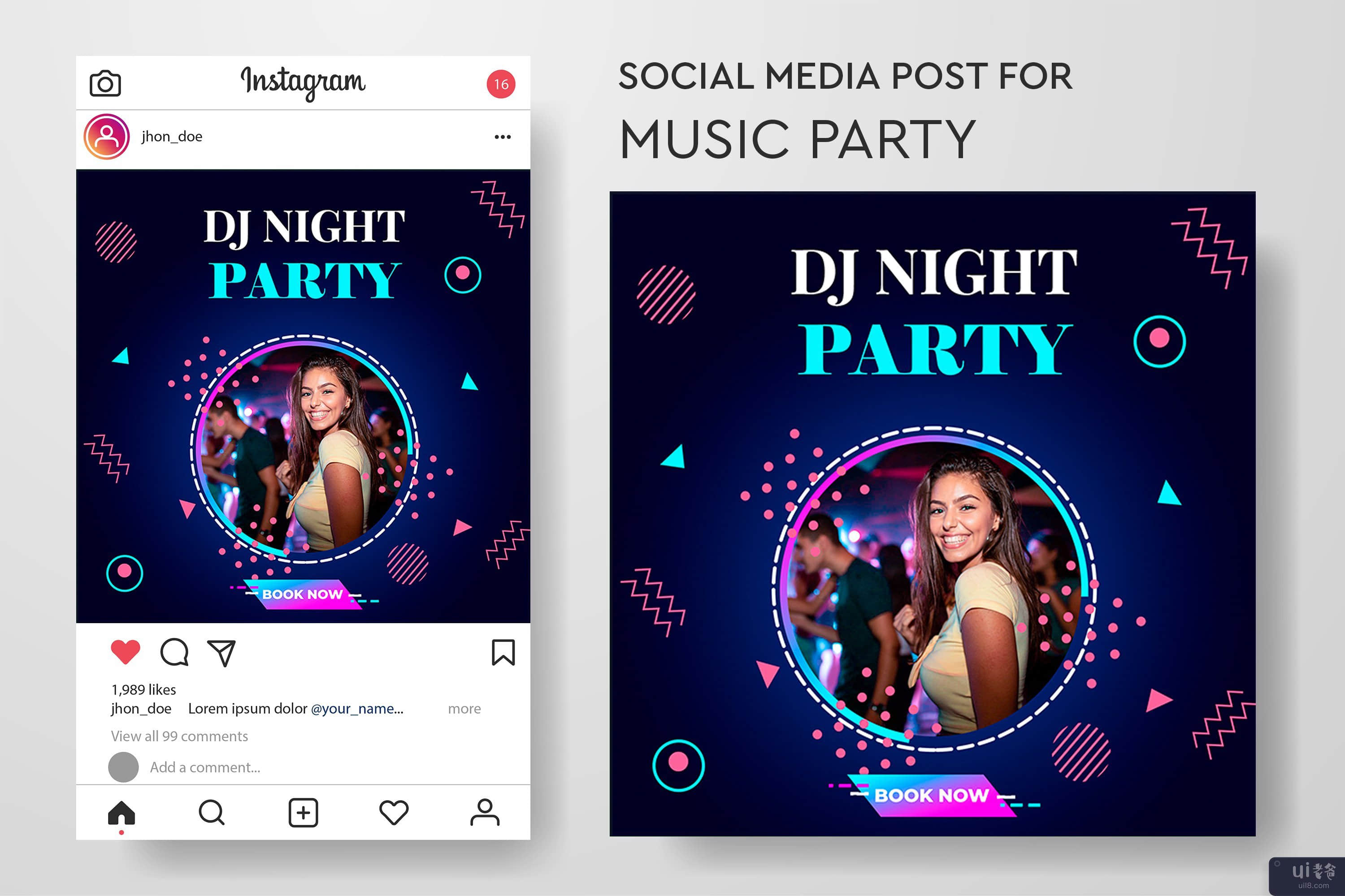 音乐派对社交媒体帖子合集(Music party social media post collection)插图2