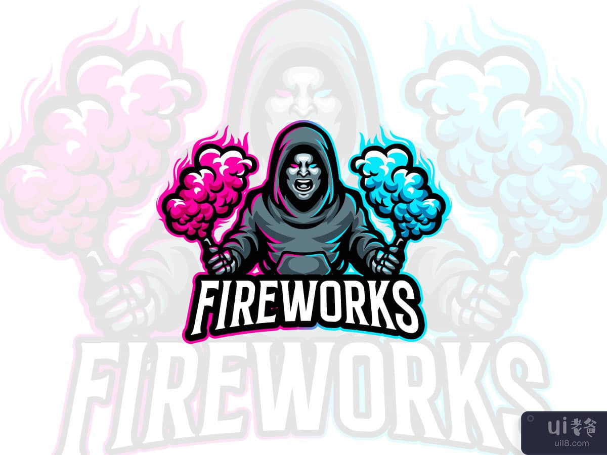 Fireworks logo design