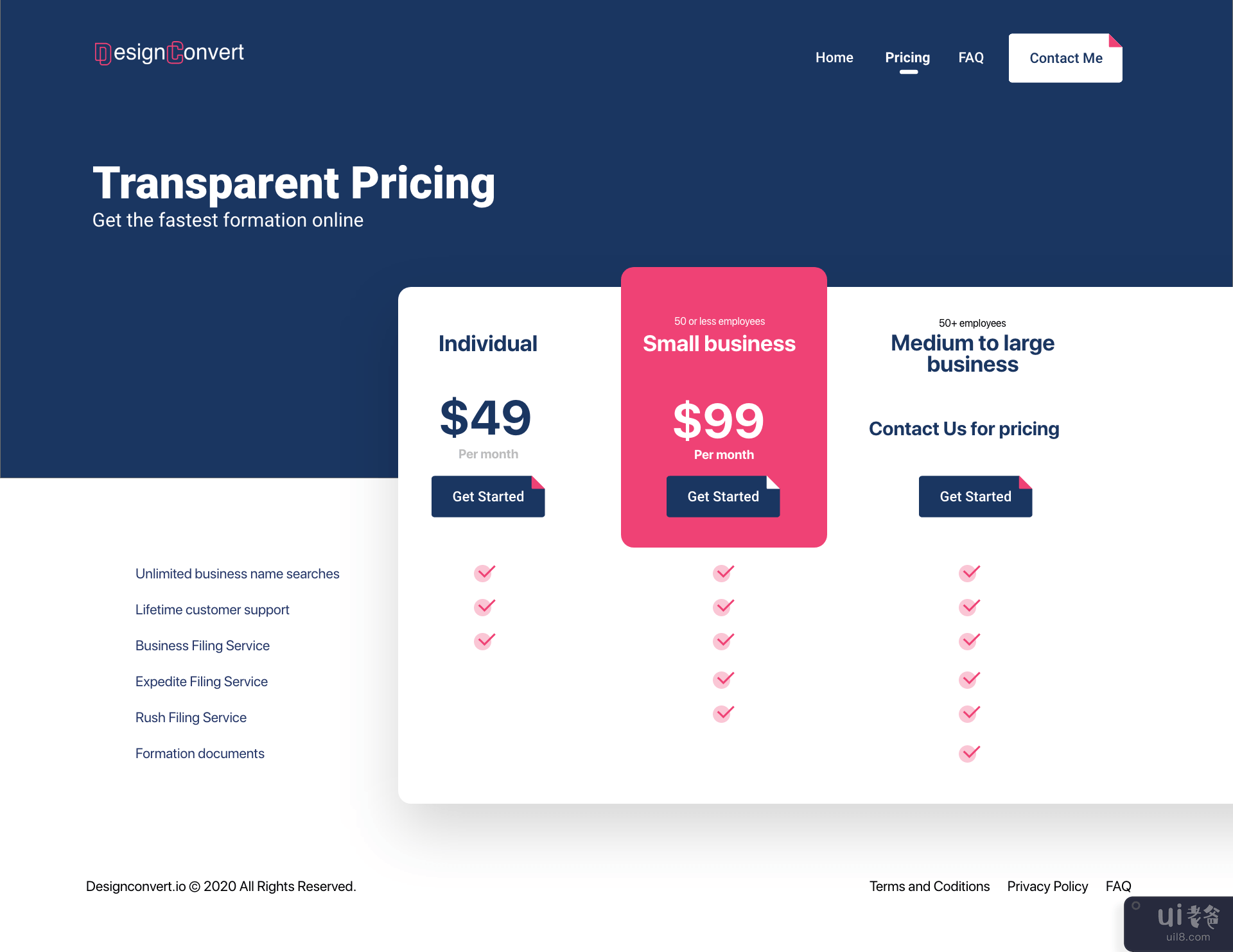 定价概念，定价登陆页面(2 Pricing Concept, Pricing Landing Page)插图