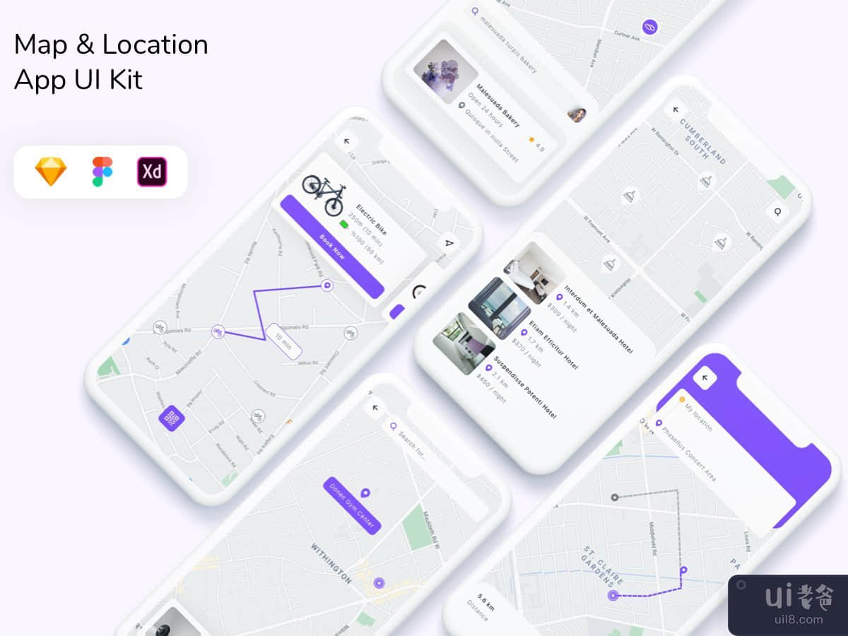 Map & Location App UI Kit