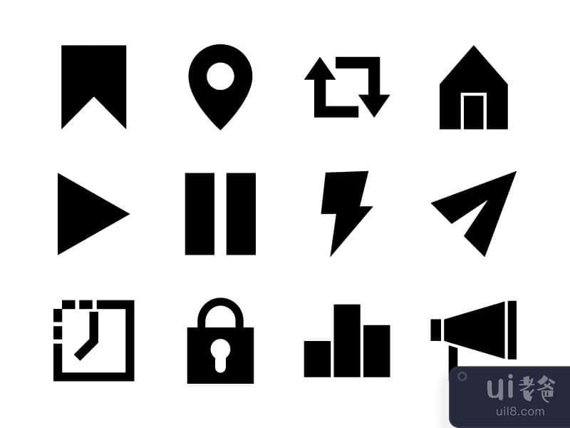 Social Media UI Icon Set Glyph 03