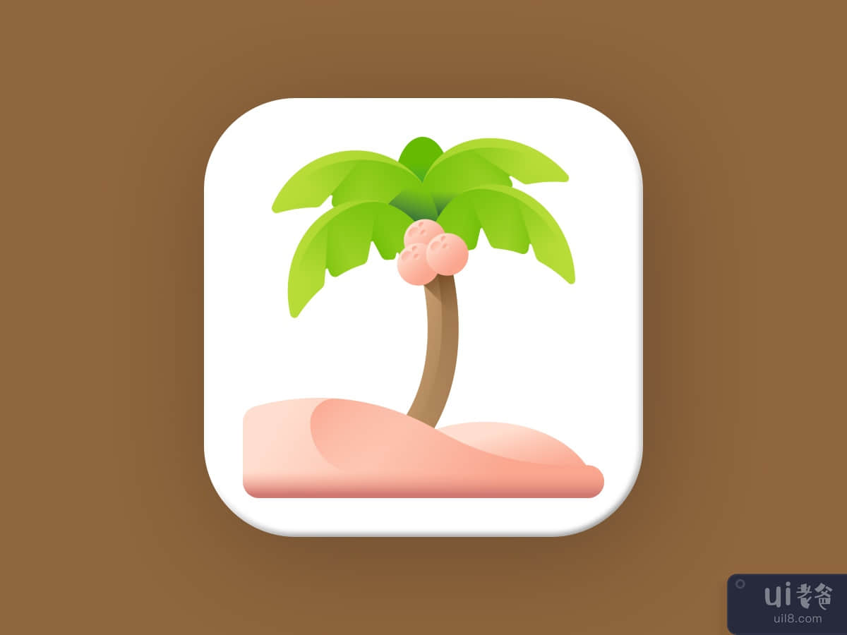 椰子树标志(Coconut Tree Logo)插图