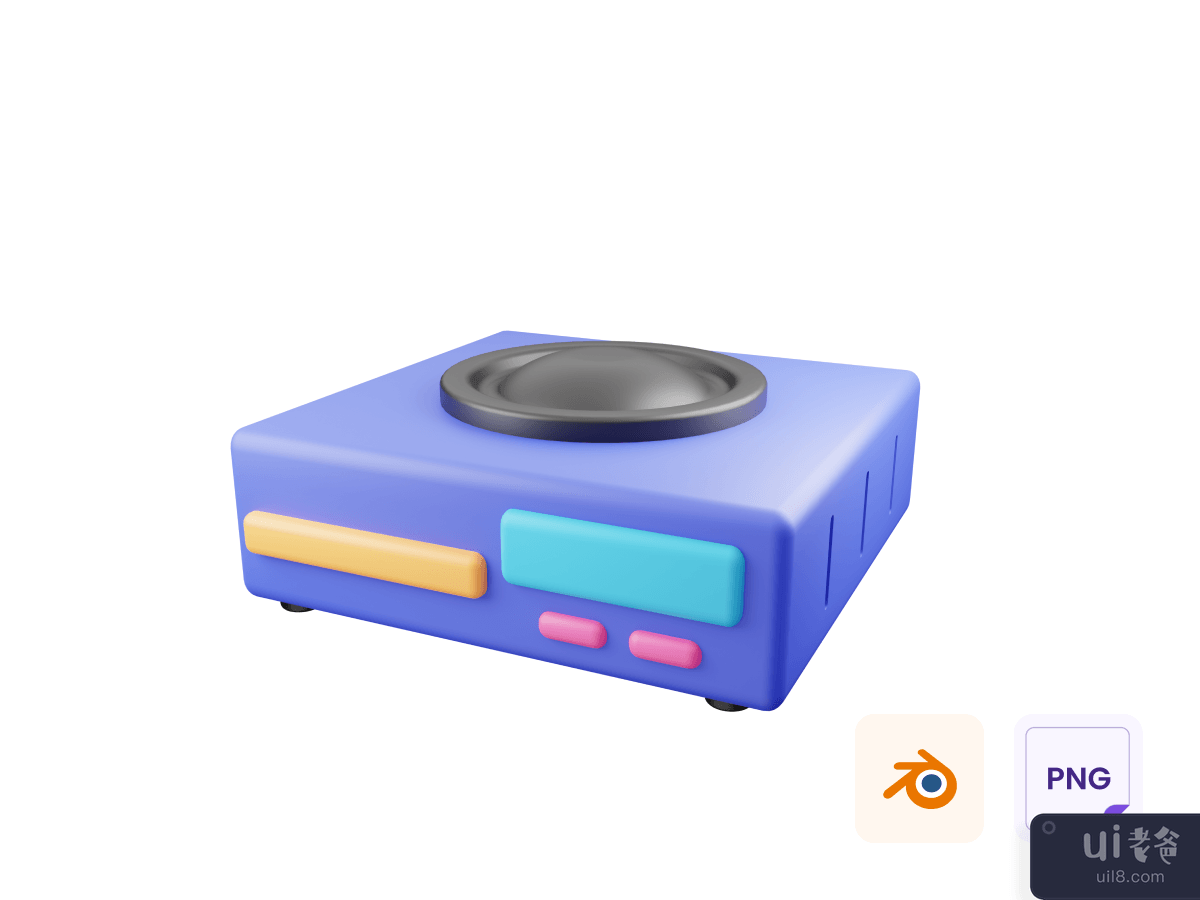 DVD Player 3D Icon