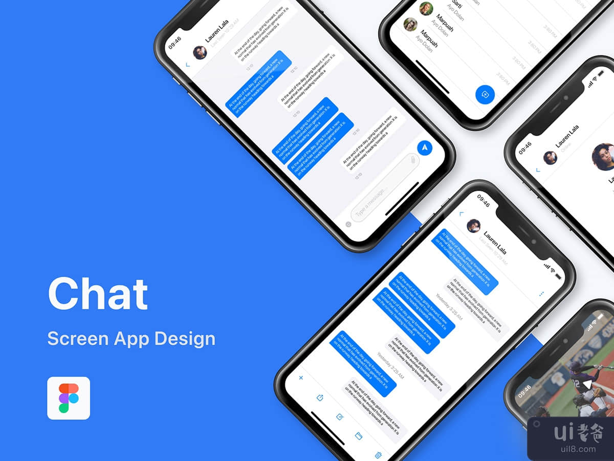 Chat Messaging Mobile App Screen Template