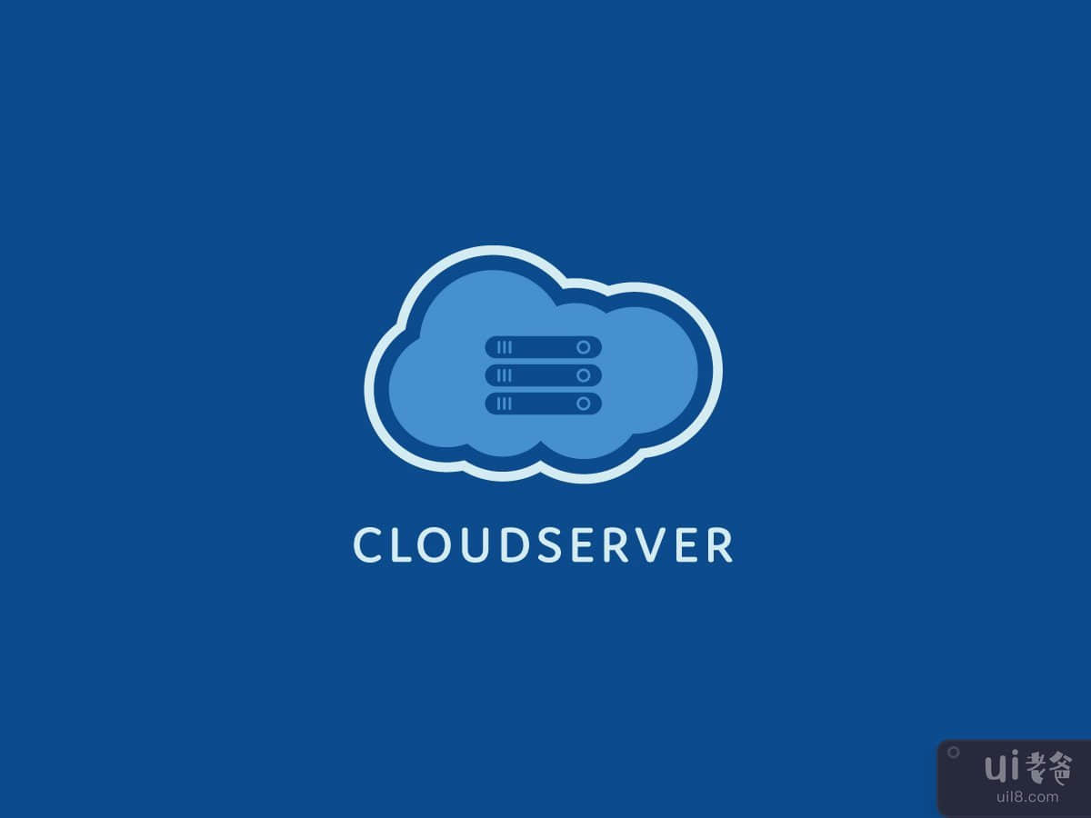 Cloud Server Vector Logo Design Template