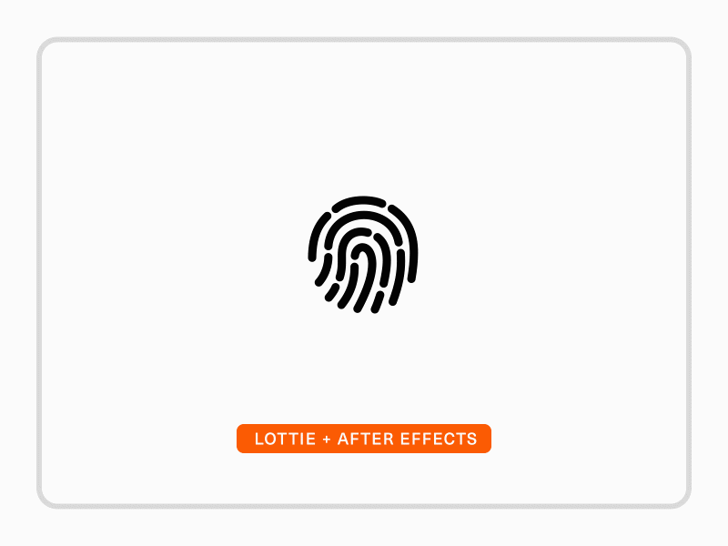 Touch ID icon animated AE + Lottie