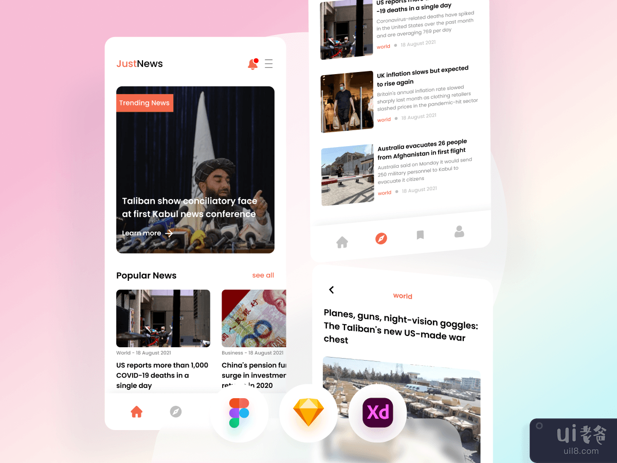新闻和文章移动应用程序(News And Article Mobile App)插图1