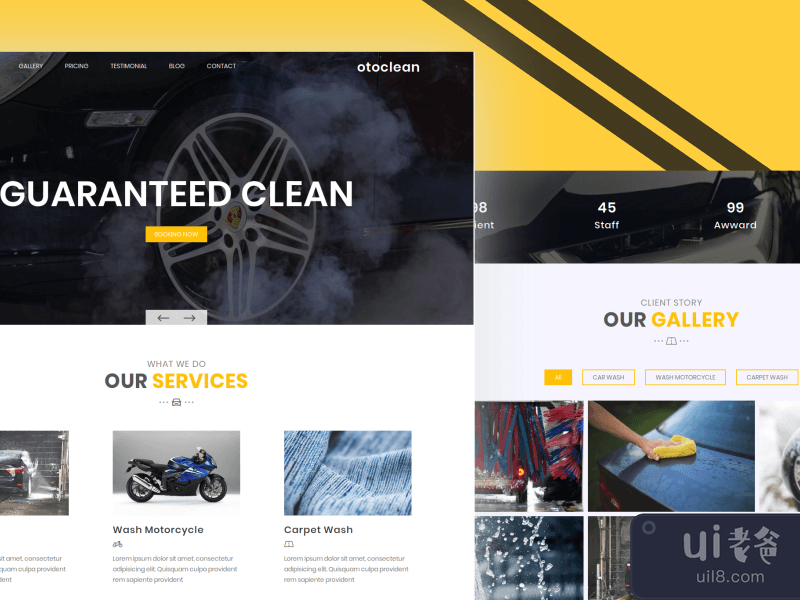 Otoclean - Car & Motorcycle Wash HTML Template
