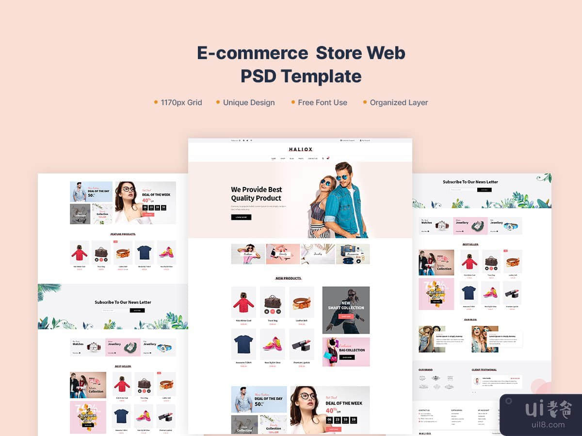E-commerce Web Store PSD Template