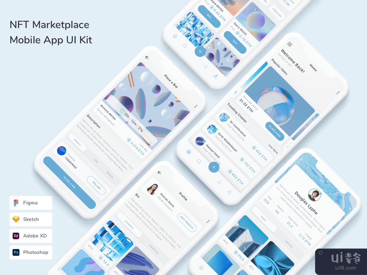 NFT Marketplace Mobile App UI Kit