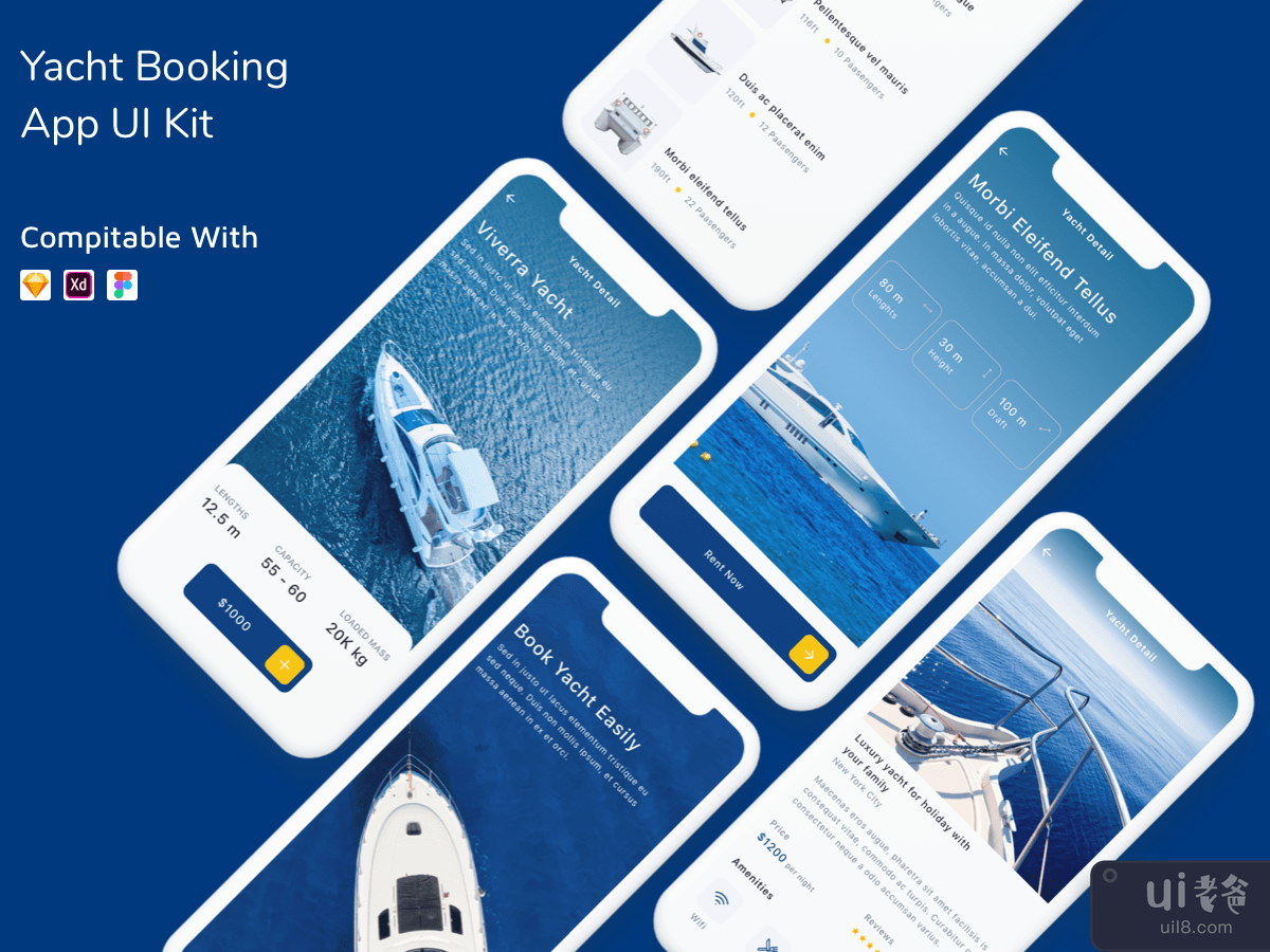 Yacht Booking App UI Kit