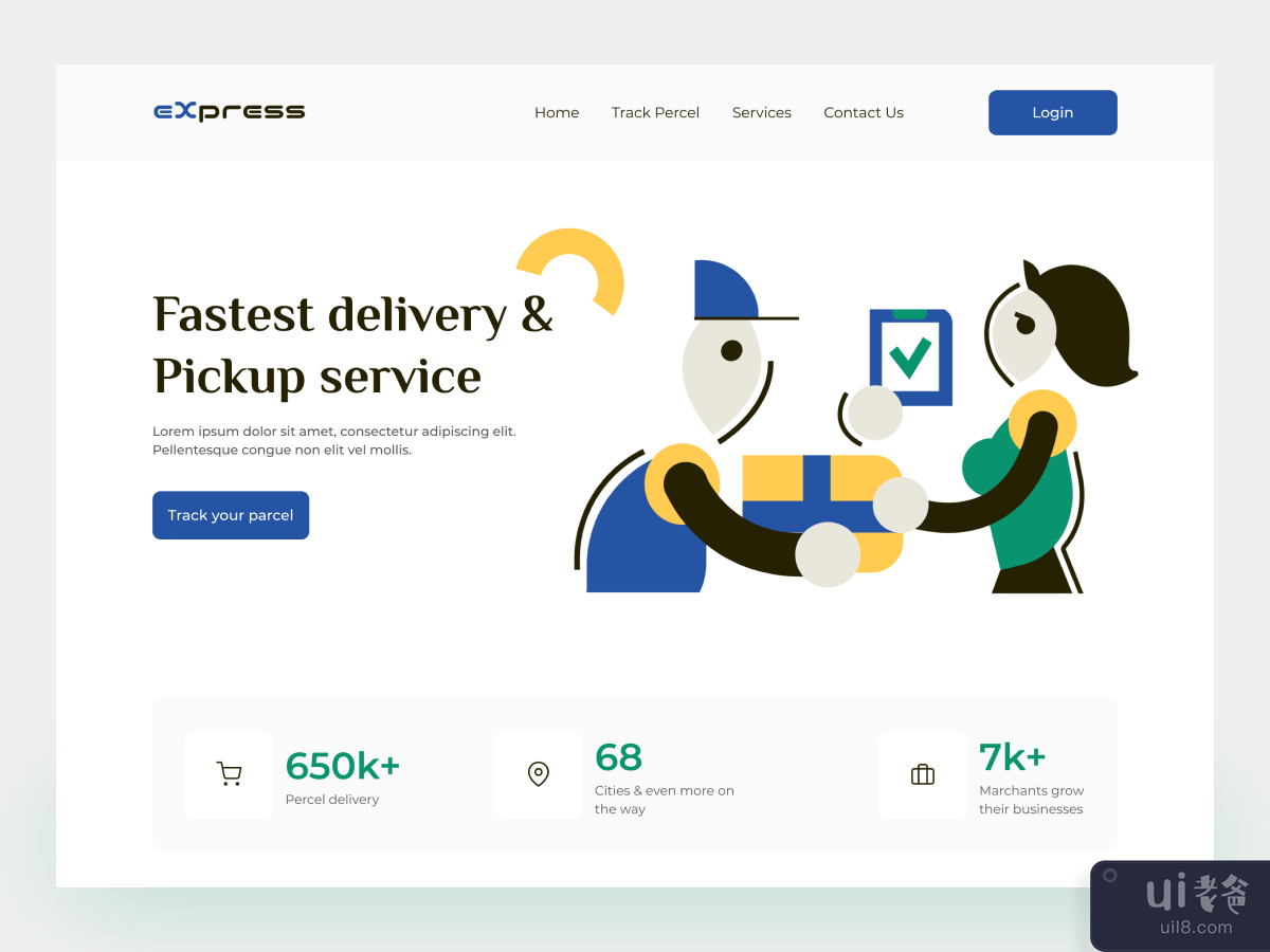 Delivery landing page