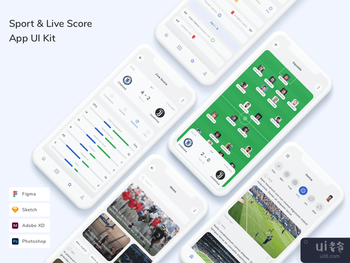 Sport & Live Score App UI Kit