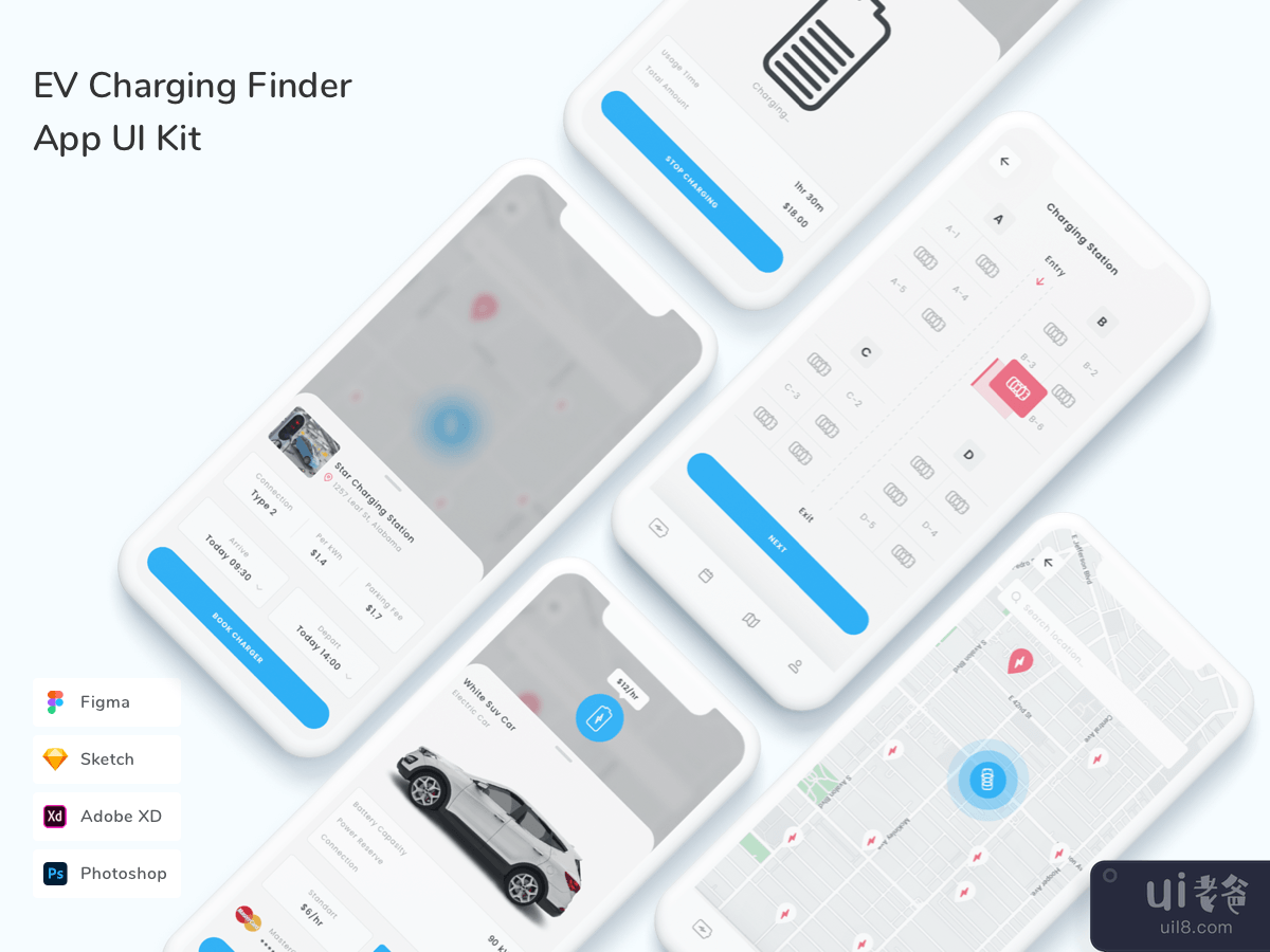 EV Charging Finder App UI Kit