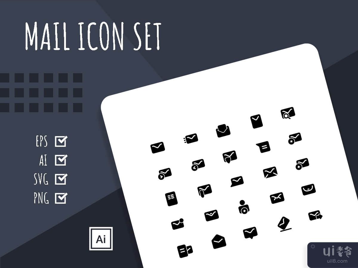 Mail Solid Icon set