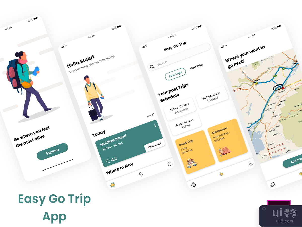 轻松旅行应用程序(Easy Go Trip App)插图