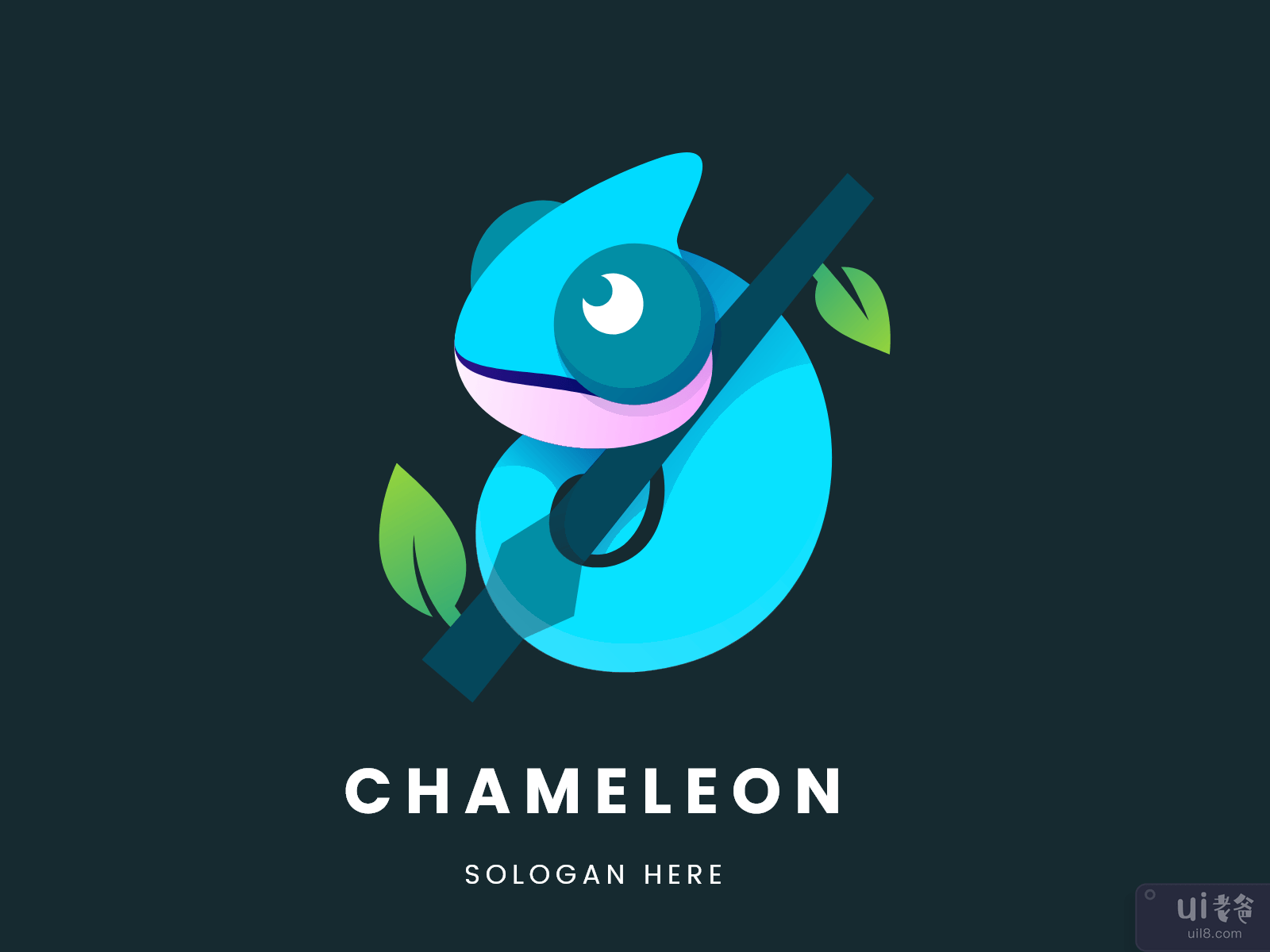 变色龙标志 - 品牌标志，动物标志(Chameleon Logo - Brand Logo, Animals Logo)插图
