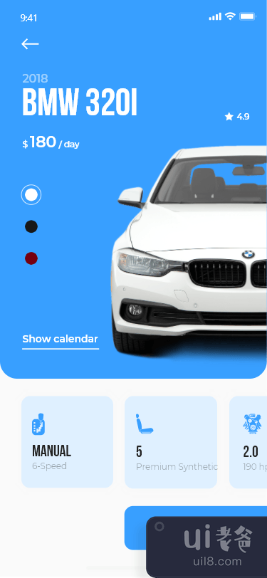 汽车租赁 iOS 应用程序概念(Car Rental iOS App Concept)插图1