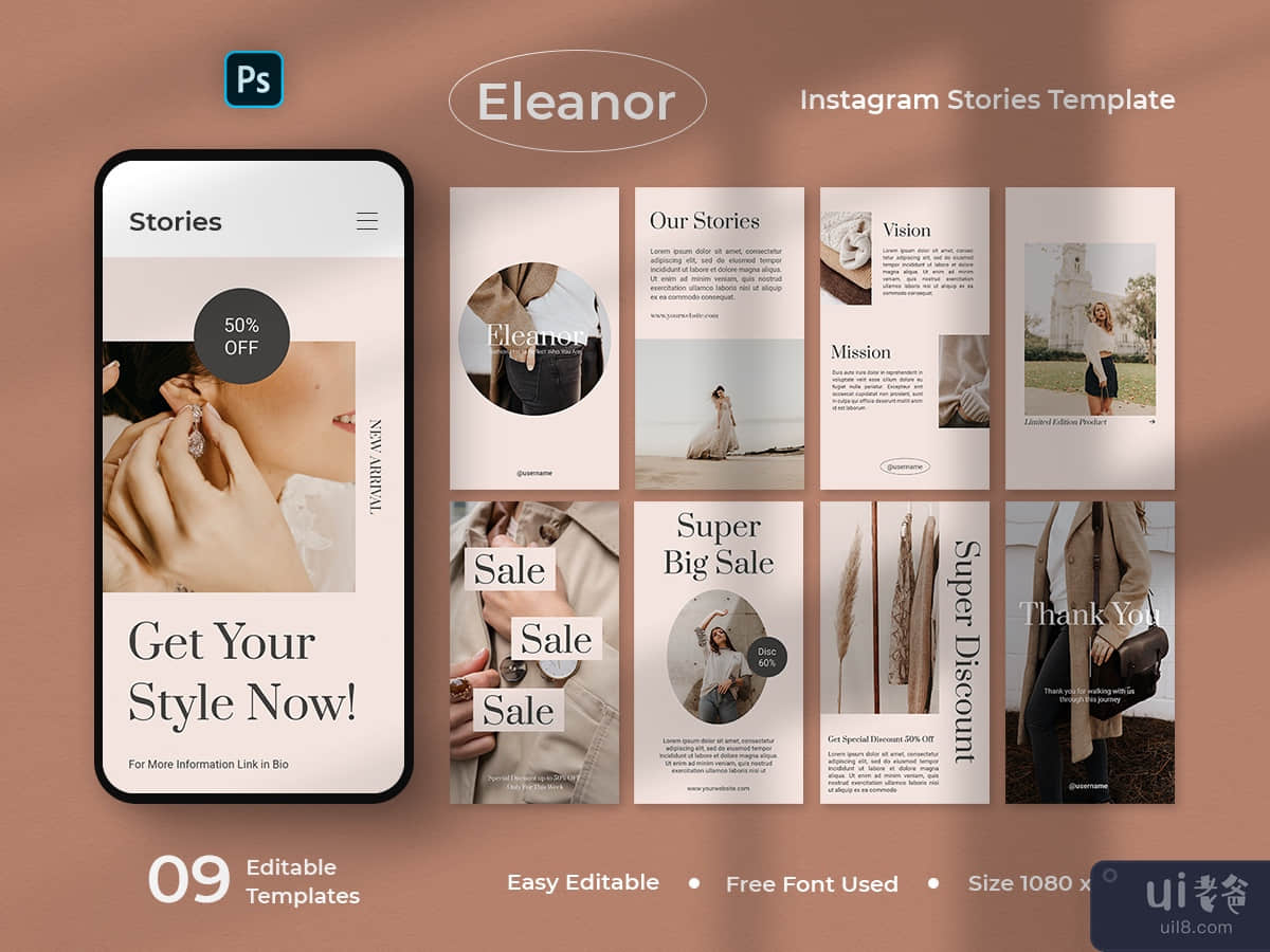 Eleanor - Fashion Instagram Stories Template