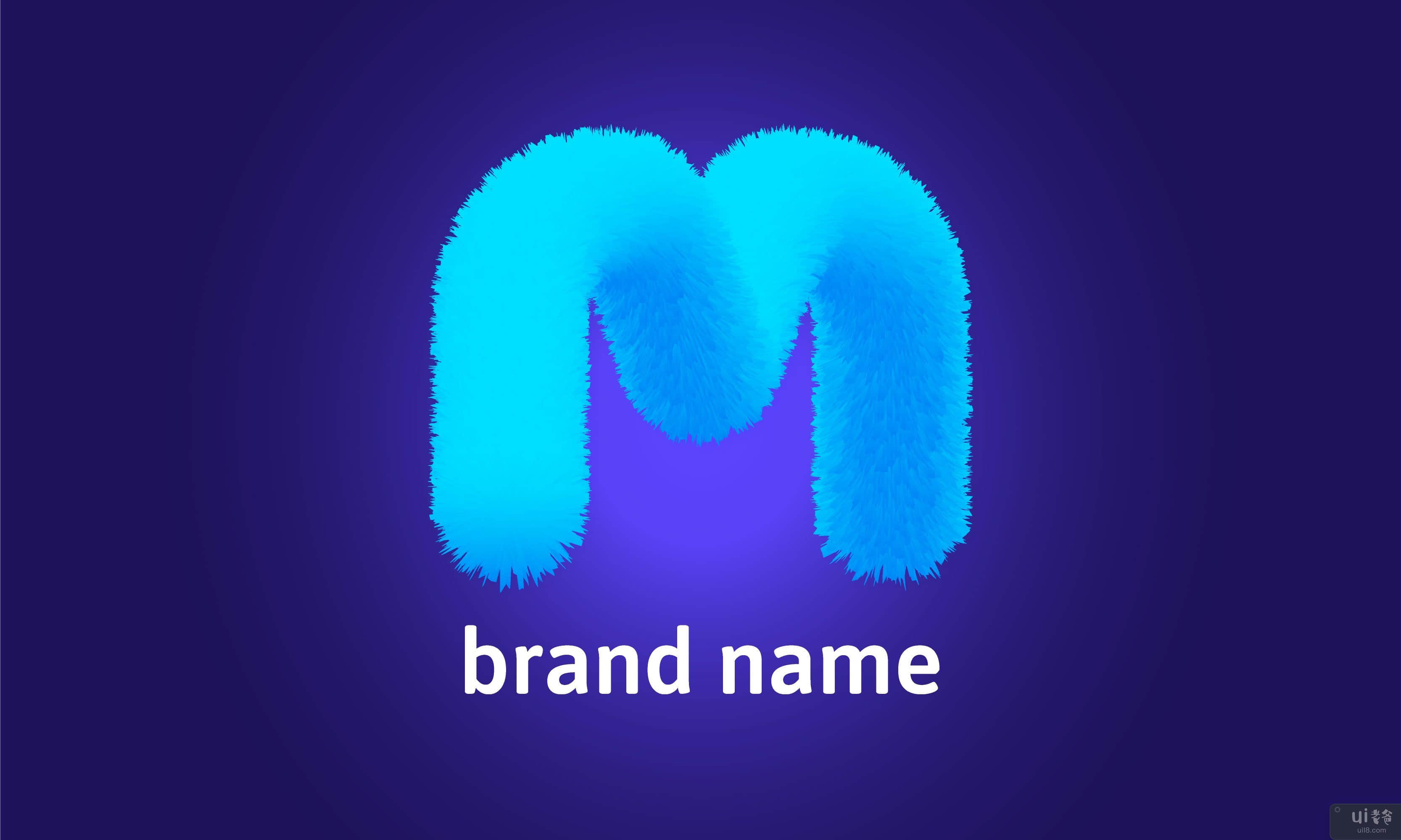蓬松字母 M 徽标(Fluffy Letter M Logo)插图