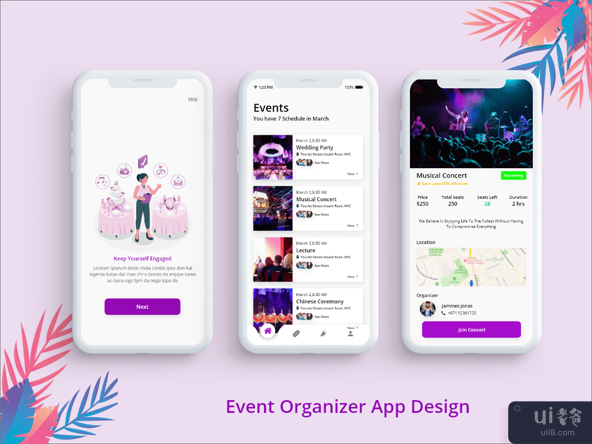 Event Organizer App Design