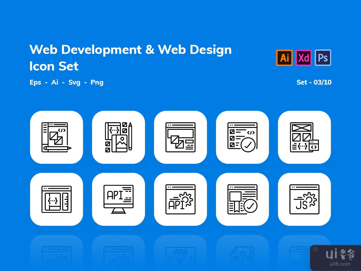 Web Development and Web Design Icon Set (Outline) # 03_10