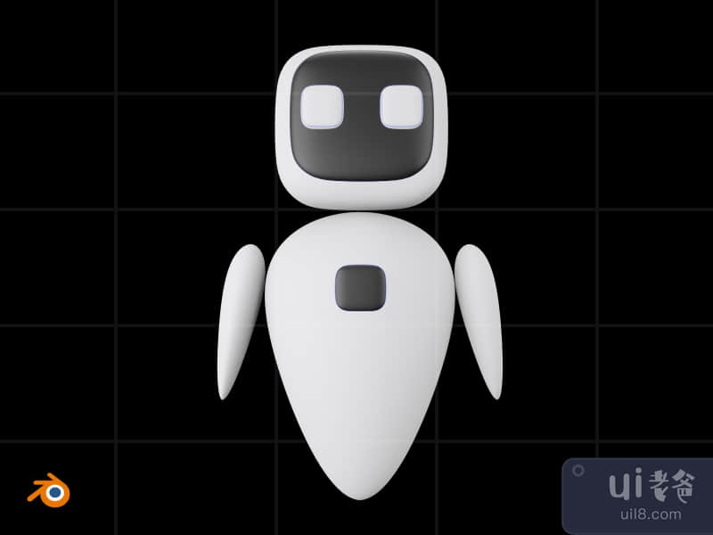 Robot - 3D Futuristic game item (front)