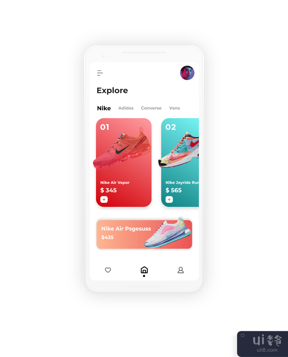 Nike Store 电子商务 App UI 套件(Nike Store E-commerce App UI kit)插图