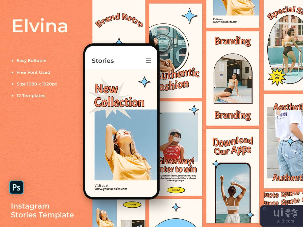 Elvina - Brand Instagram Stories Template