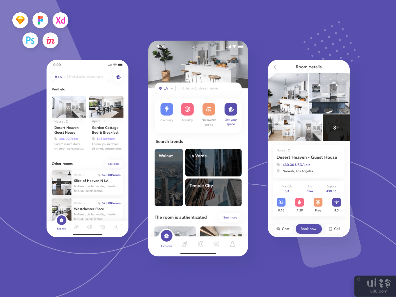 RentHouse - Simply Home Search Mobile App UI KIT #1