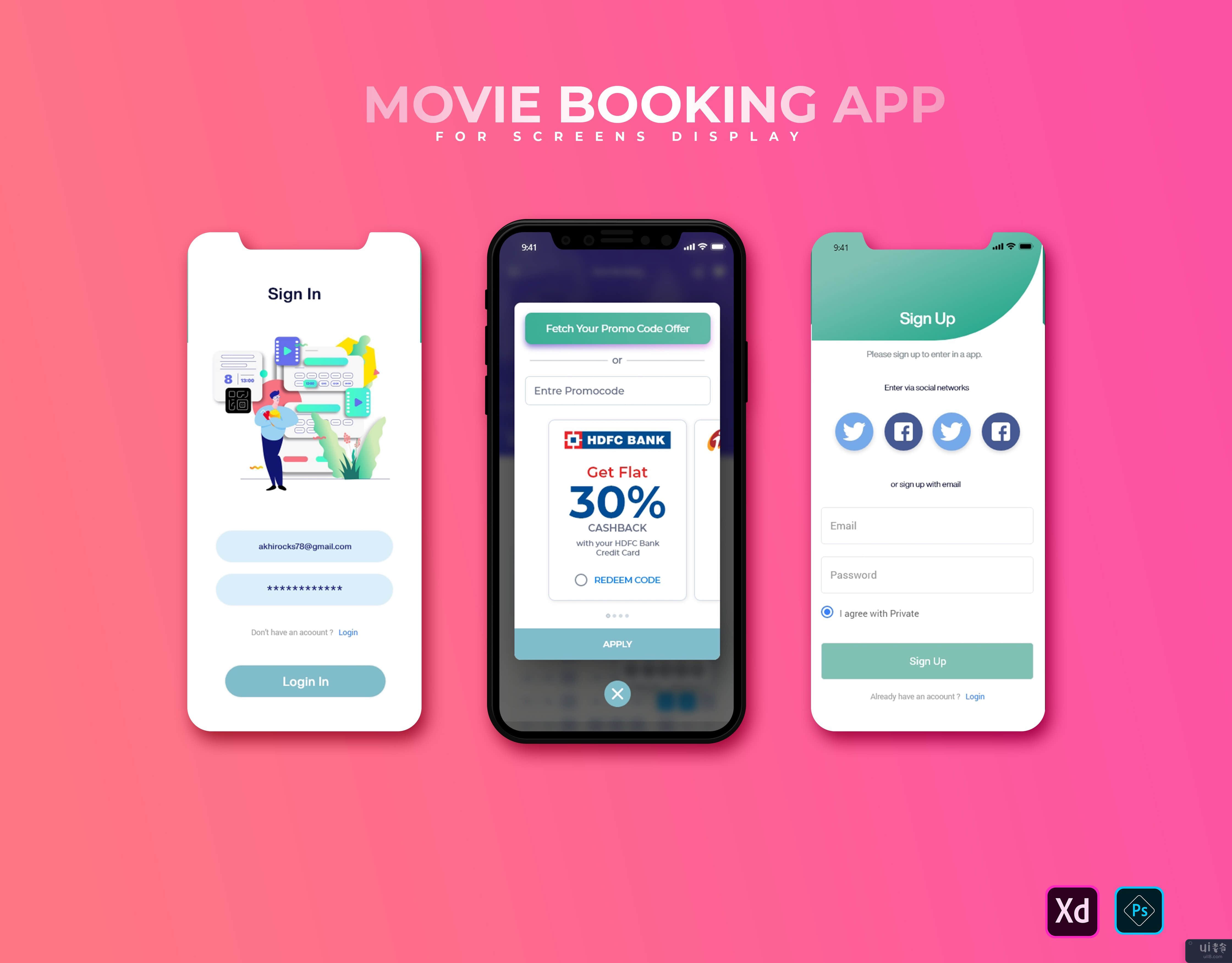 电影票预订应用程序(Movie Ticket Booking app)插图