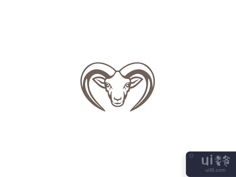Armenian Mouflon Head Mascot