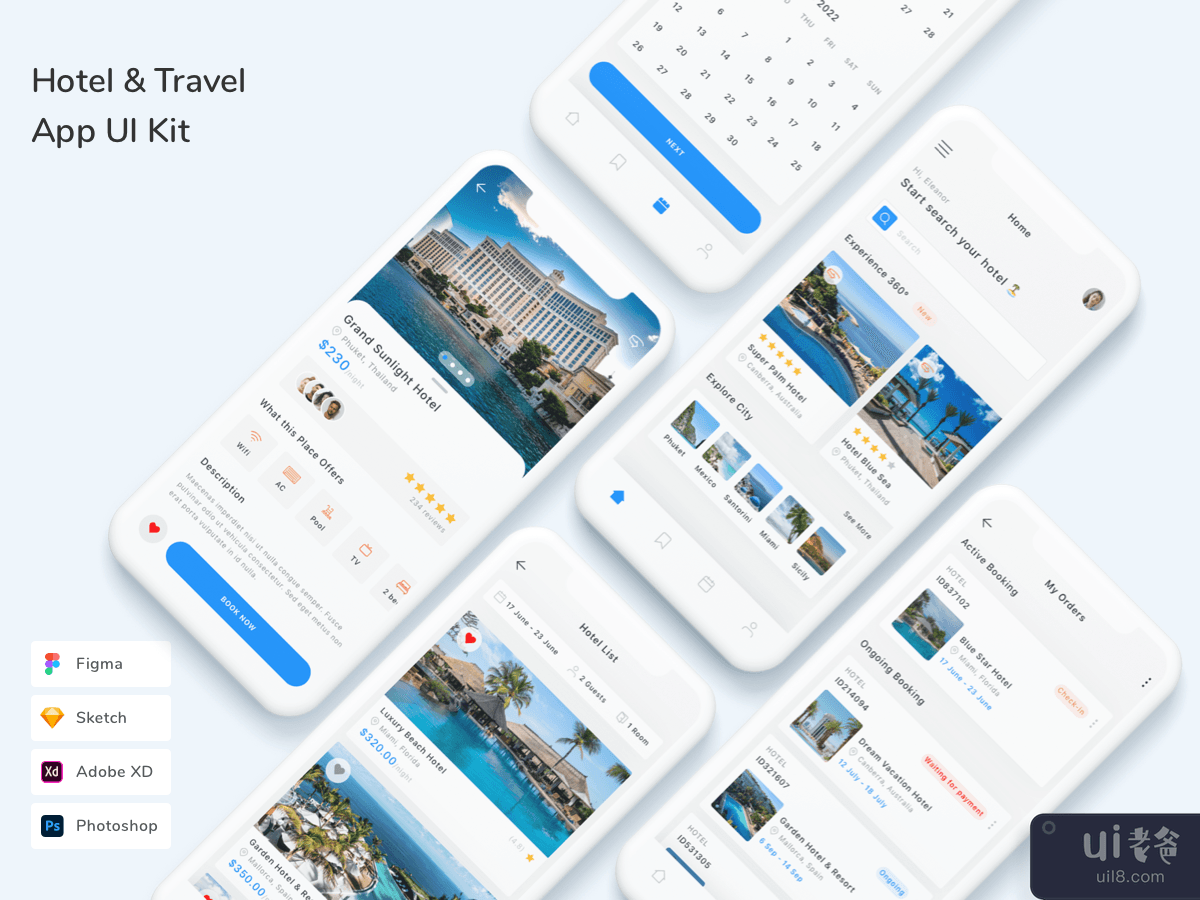 Hotel & Travel App UI Kit