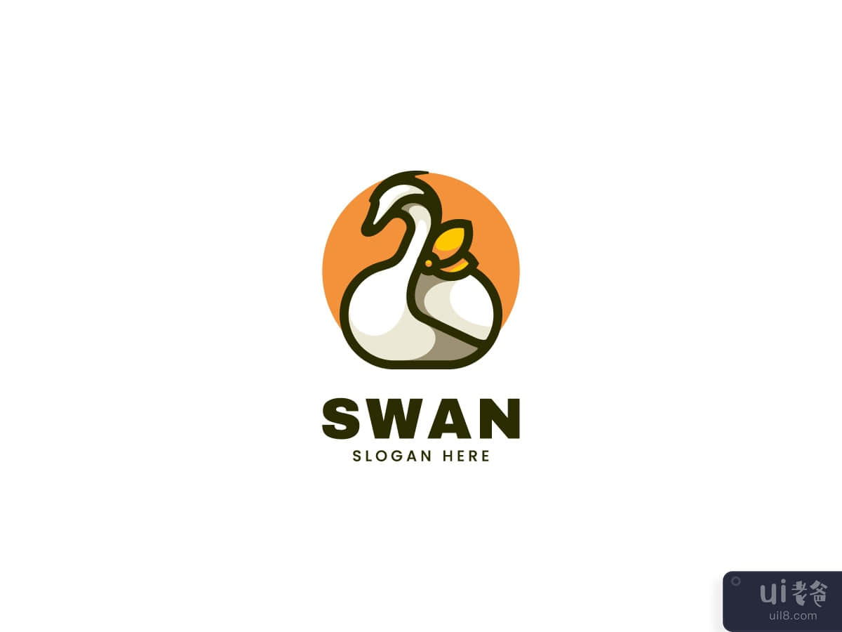 Swan logo design template