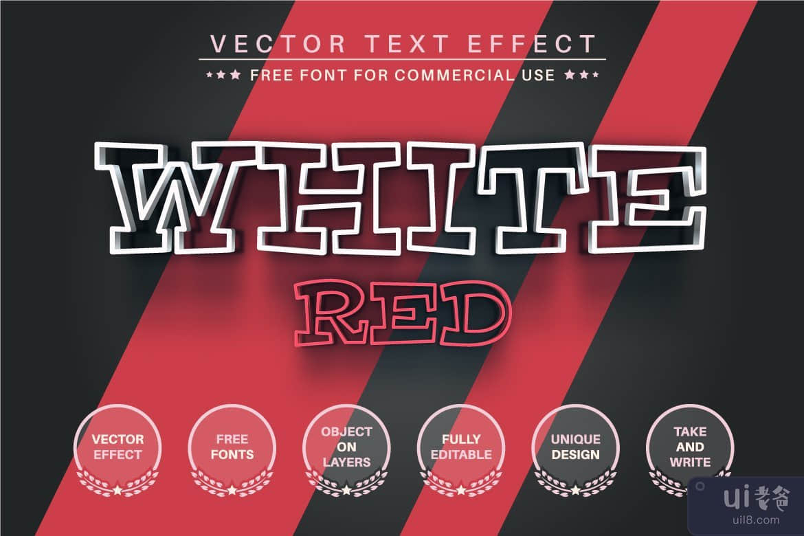 黑色星期五 - 可编辑的文字效果，字体样式(Black Friday -  Editable Text Effect, Font Style)插图1