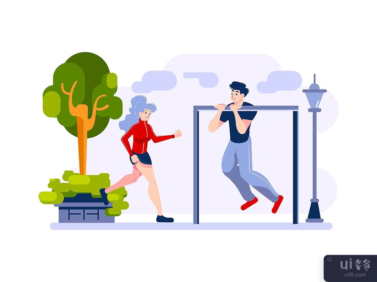 M80_健身锻炼插画_v2(M80_Fitness & Workout Illustrations_v2)插图4