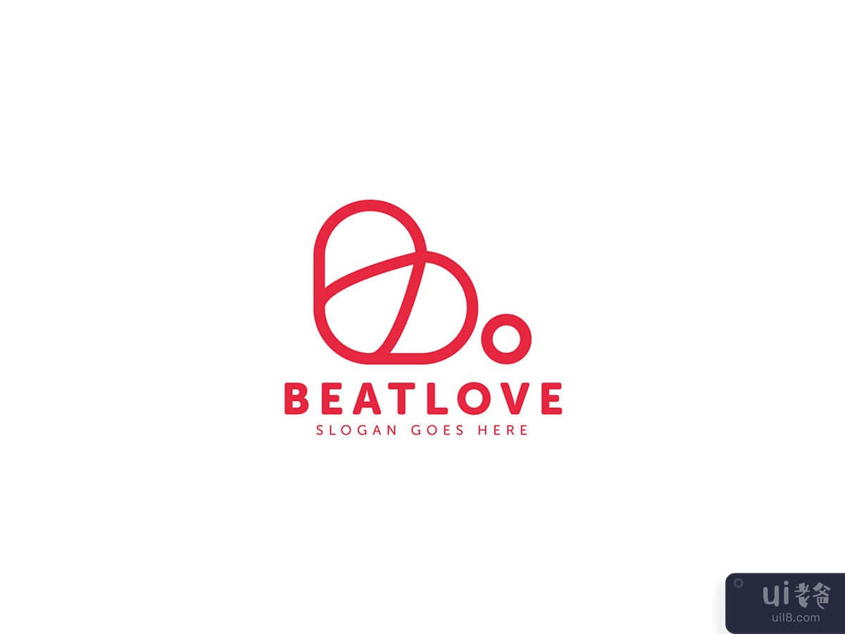 Beat Love Logo B Letter Heard